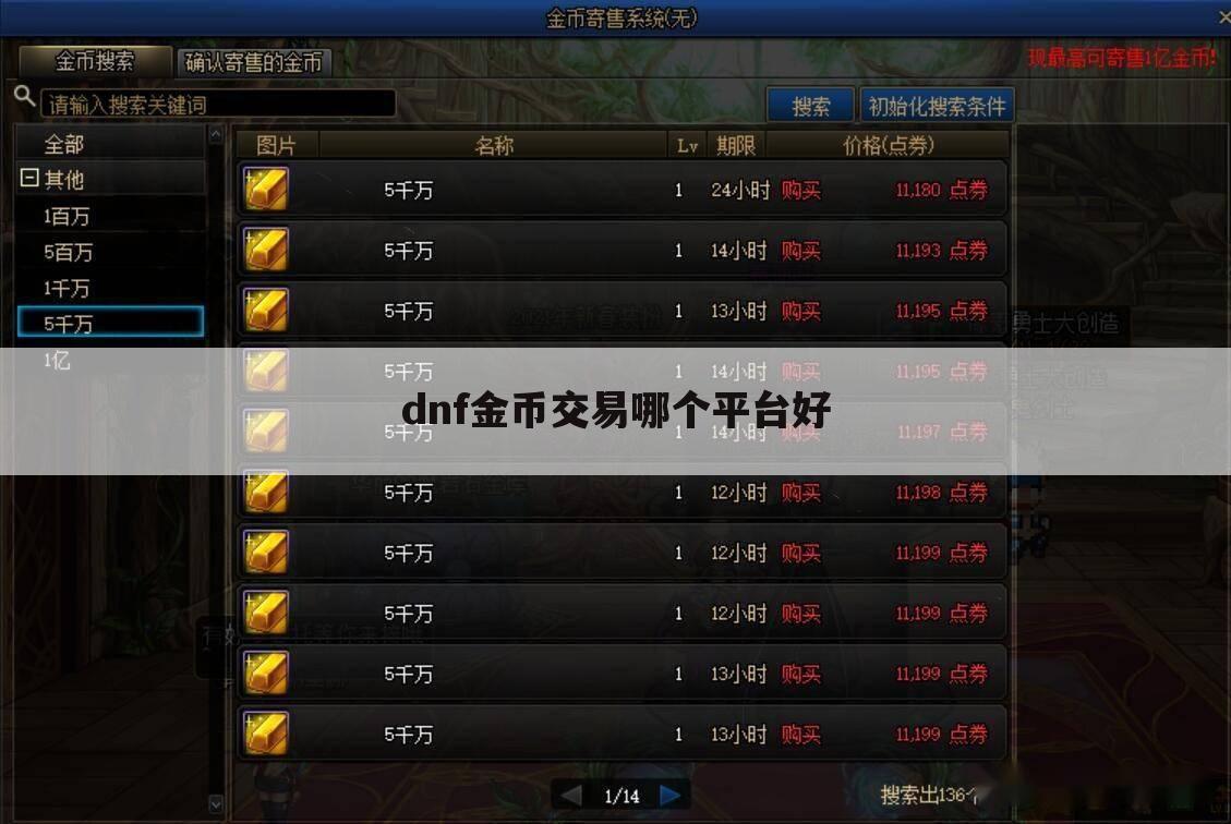 dnf手机交易平台
